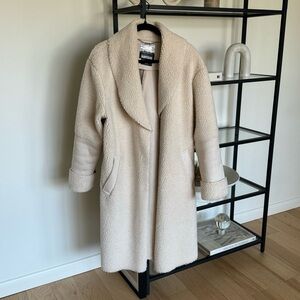 Shearling / Sherpa Knee Length Coat